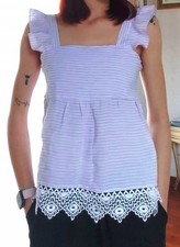 Bluse Leinen und Baumwolle