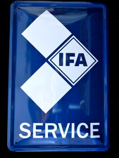 Blechschild  IFA Service DDR Garage Kundendienst Werkstatt Mechaniker 20 x 30