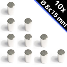 10 x Neodym Magnet Stab  8x15