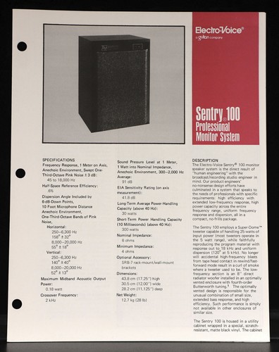 Electro voice sentry 100 - electro-voice,