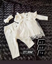 baby Festliches Kleid 62, 68, 74  mit Haarband 3teilig Mädchen Girl