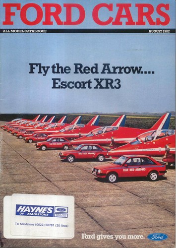 Ford cars range aug 1982 - aug,