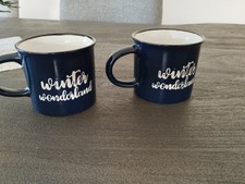 Winter Wonderland * Kaffeebecher * Glühwein * Tasse * Becher * blau * neuwertig