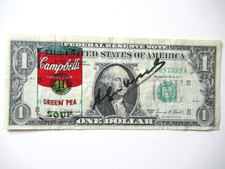 a) ANDY WARHOL: US 1$ BANKNOTE