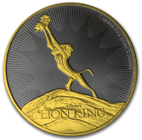 Unze silber lion king - 1, golden