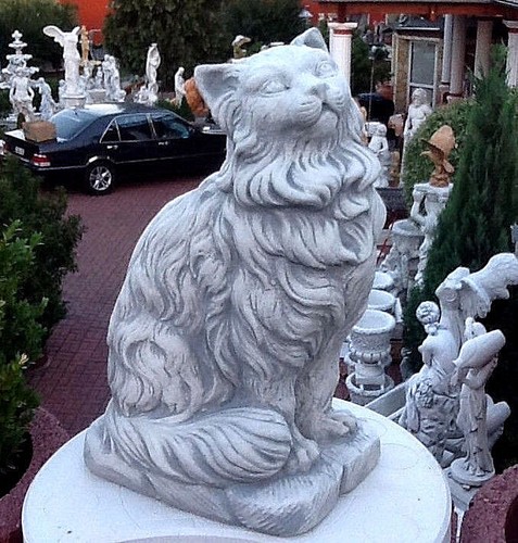 Steinfigur katze perser 50 - katze,,