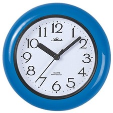 Wasserdichte Badezimmeruhr Wanduhr Tischuhr Baduhr Dusche - ATLANTA 454/5 Blau