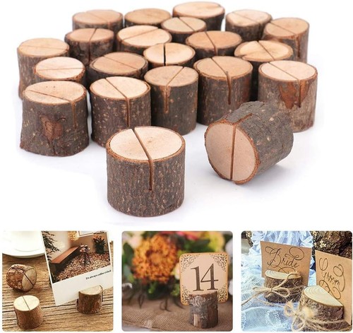 Tischkartenhalter holz rund - tischkartenhalter,