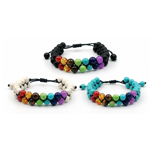 Chakra doppelarmband mm - 7,