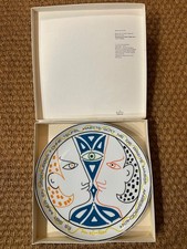 3 Rosenthal Künstler-Teller (Cocteau, Knef, Henze)  +1 Wegdwood Christmas Plate