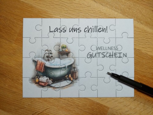 Puzzle karte gutschein - puzzle,