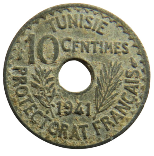 Centimes münze tunesien - 10,