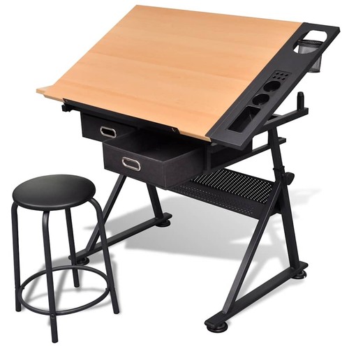Schreibtisch mit hocker - schreibtisch,