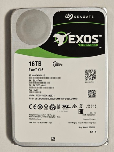 Seagate exos x16 - exos, st16000nm001g