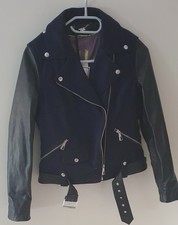 Lederjacke Mays & Rose schwarz/navy Gr.S NEU