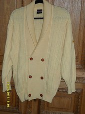 Herren-Jacke , Strick  elegant-sportlich Westbury- 44/46 mais,  Lederknöpfe