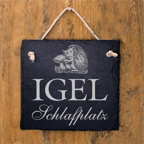 Igel schlafplatz schild - igel,