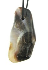 Trommelstein gebohrt Achat Feuerachat AB