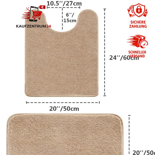 Badematten set teilig - badematten, 2-teilig