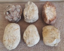 6 Quarzsteine, verschiedene