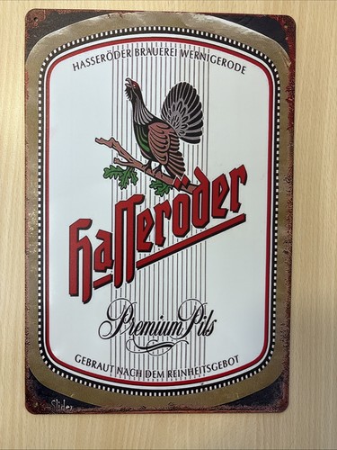 Hasseröder bier blechschild - hasseröder,