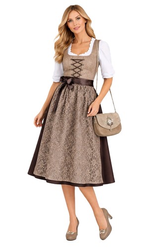 Marken dirndl taupe gold - dirndl, taupe-gold