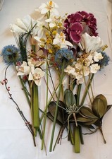 Konvolut große Kunstblumen Orchideen Allium Amaryllis Calla Grasbüschel