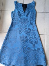 Brokat-Kleid, festlich, blau