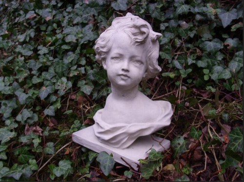 Steinfigur garten büste - garten,
