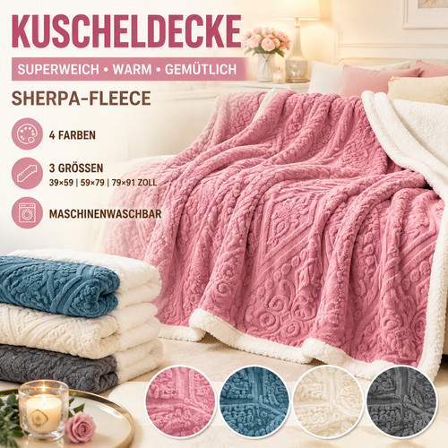 Warme kuscheldecke sherpa - warme,