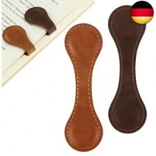 2 Stück Leder-Magnet-Lesezeichen Retro-Buchseitenhalter 