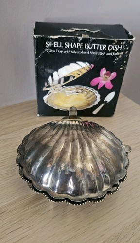Vintage muschel butterdose - muschel,
