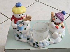 Partylite Votivkerzenhalter Schneekinder OVP Rarität Guter Zustand