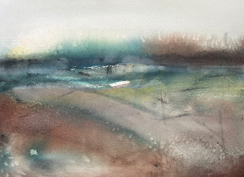 Original abstrakte landschaft - abstrakte,