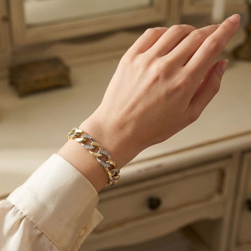 Massives diamant panzerarmband - massives,