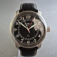 Zeppelin Uhr Herrenarmbanduhr GMT-Modell LZ 127 Pilotendesign