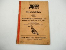 Agria 1300 2300 R RL Z Motormäher Ersatzteilliste 1970