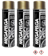 3er Sparpack 500ml Gold Felgenlack Lackspray Felgenspray Lack Tuning   