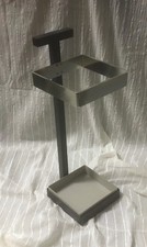 Vintage Schirmständer Stockständer 60er Jahre Edelstahl Kunststoff Gusseisen