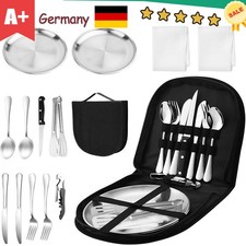 Campingbesteck Essgeschirrset Bund Essbesteck Outdoor +BW Aluminium Kochgeschirr