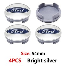 4x FORD Abdeckung Nabenkappe Nabendeckel 54mm Radkappe Silber-Blau NEU+