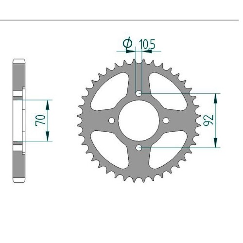 Stahl kettenrad für kawasaki - stahl,