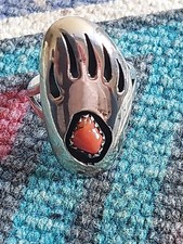 Navajo Ring Koralle Sterling