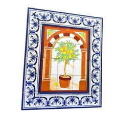 Fliesenbild mit Bordüren