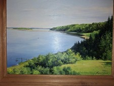 Landschaft an der Sewernaja Diwa Original Ölgemälde aus Russland