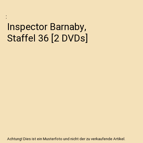 Inspector barnaby staffel - barnaby,, 36