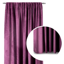 Vorhang Samt Dekoschal Velvet Fensterdekoration Verdunklung Kräuselband