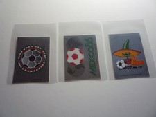 PANINI WM 1986 World Cup MEXICO 86  3x  Badges Glitzer Intro Sticker  #1 #2 #3
