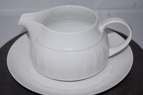 Sauciere 2tlg lanzette weiss - sauciere,
