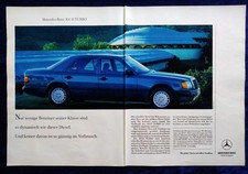 Mercedes W 124 Limousine 300 D Turbo,  originale Werbung aus 1988  Großformat